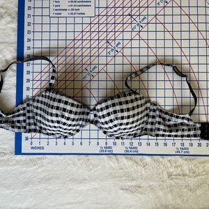 NWOT Savage X Fenty 36 DDD Balconnette Black / White Checked Bra